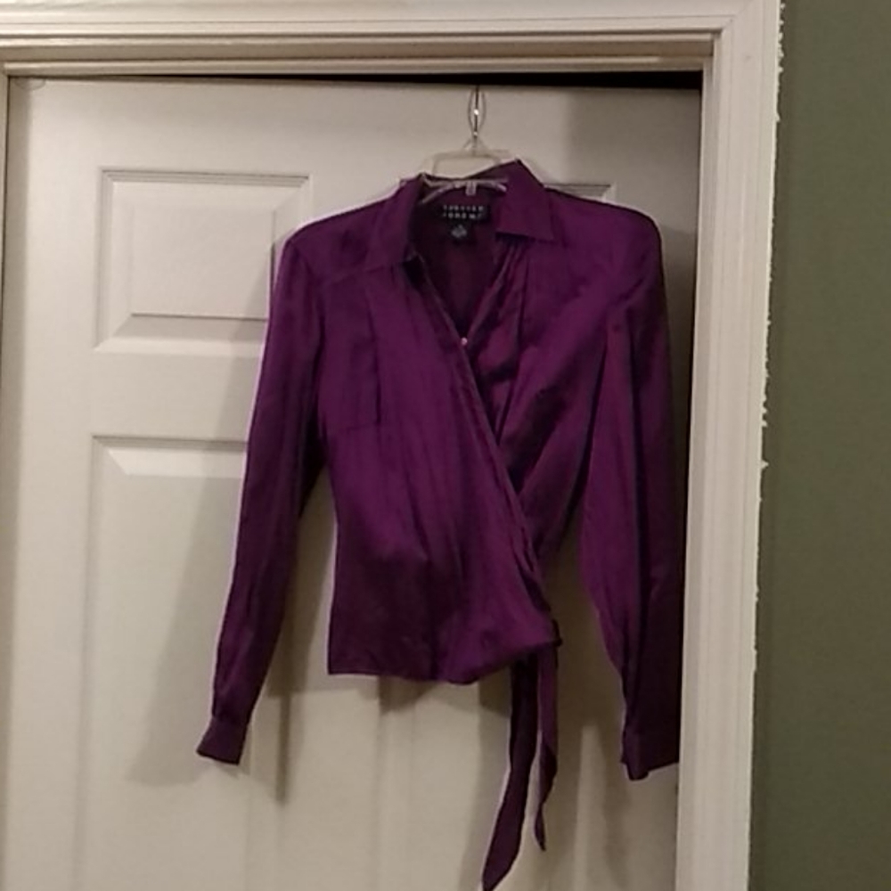 Purple silk blouse